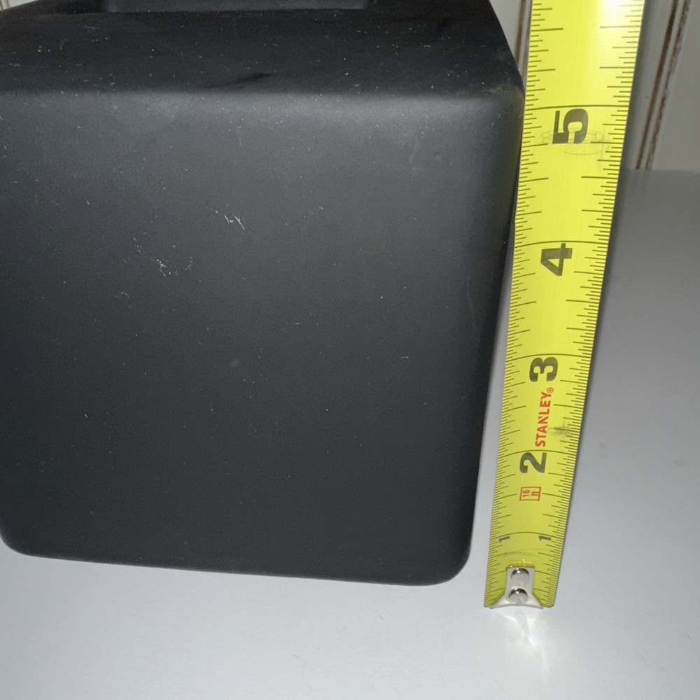 CB2 Matte Black Ceramic Tissue Box Holder Cover