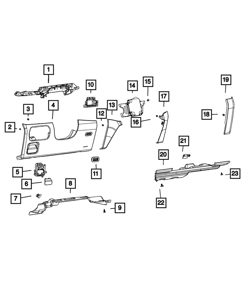 Genuine Mopar Instrument Panel Cover 6VF79WT5AB