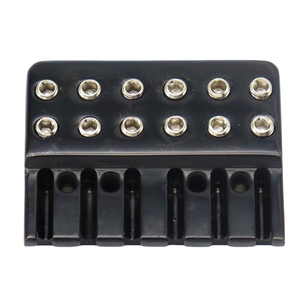 Brass 6 String Guitar Bridge String Locks Headless Guitar String Locking Black