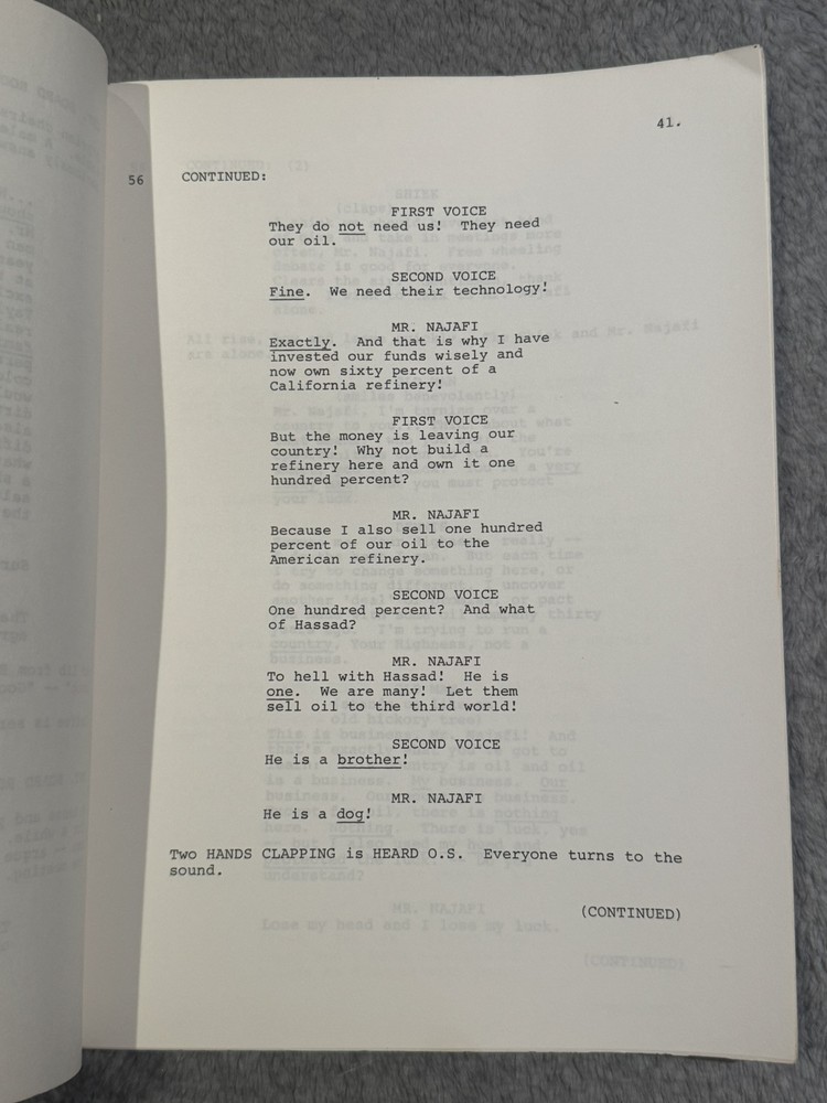 1979 "OIL" by Larry Hankin SCRIPT SCREENPLAY