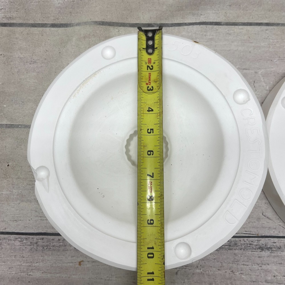 Vintage Unbranded Ceramic Casting Mold Oval Base
