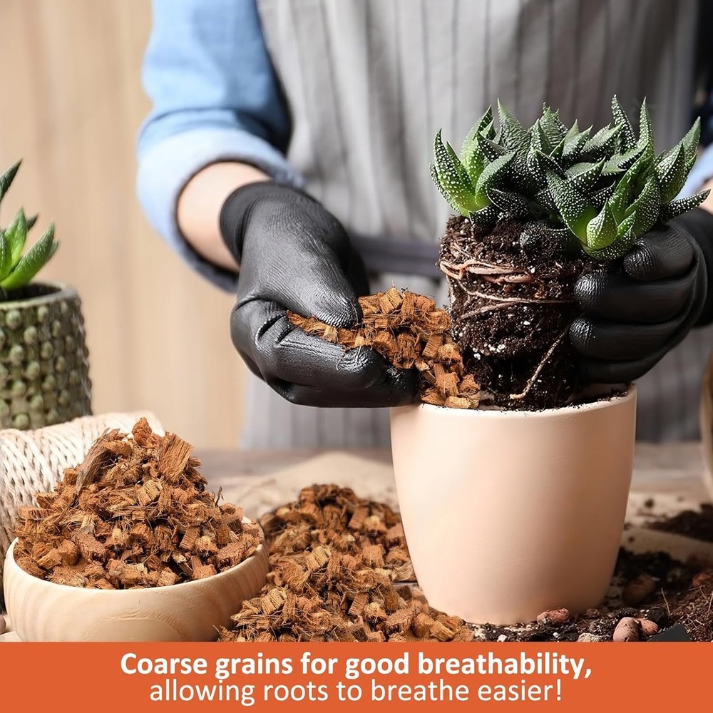 2 Pack Coco Chips Substrate for Plants- 2.2lb 100% Organic Coconut Husk Brick...
