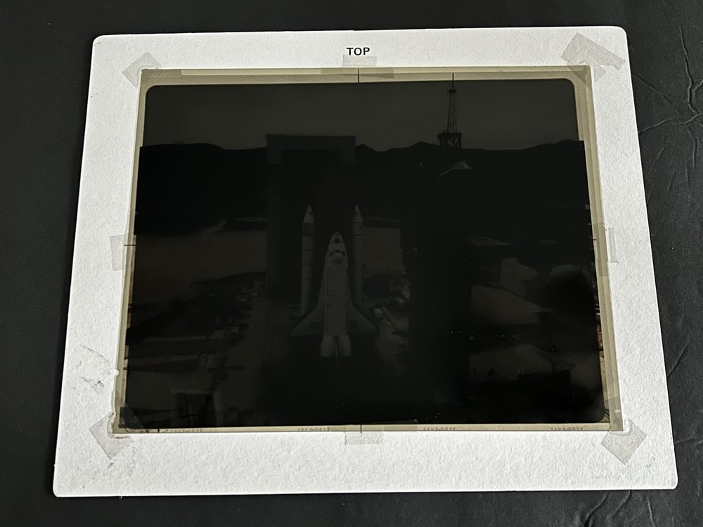 1985 NASA KSC Space Shuttle Enterprise Vandenberg CA Presentation Transparency