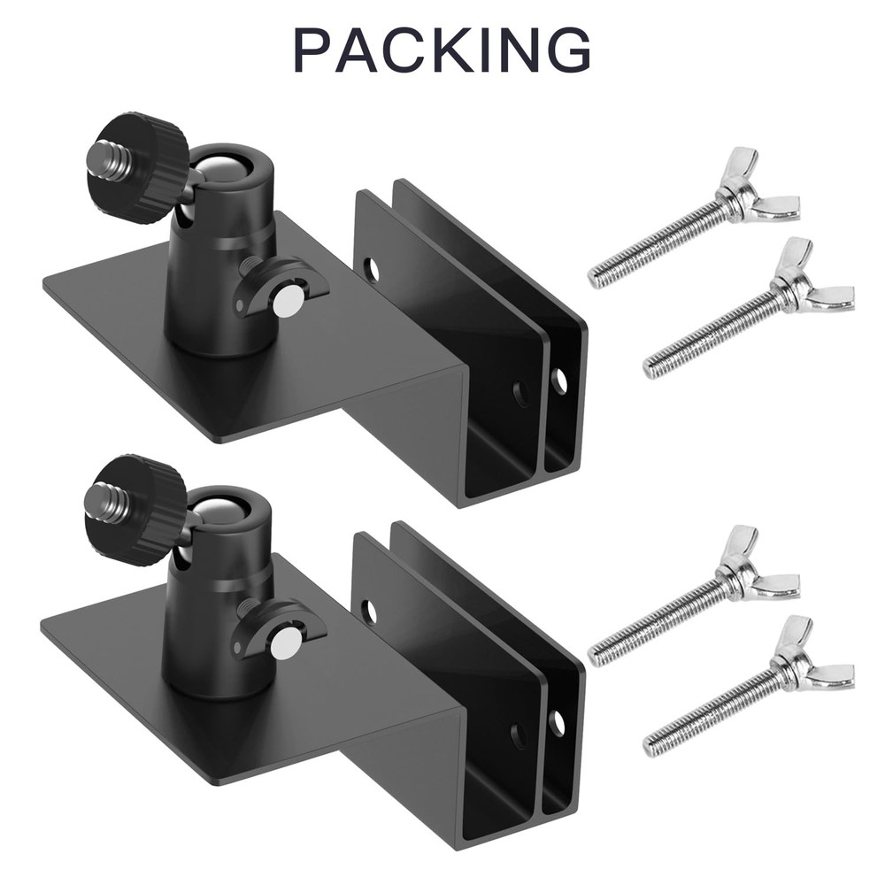 2Pack Gutter Mount Compatible with eufy Security SoloCam S220/C210, Black