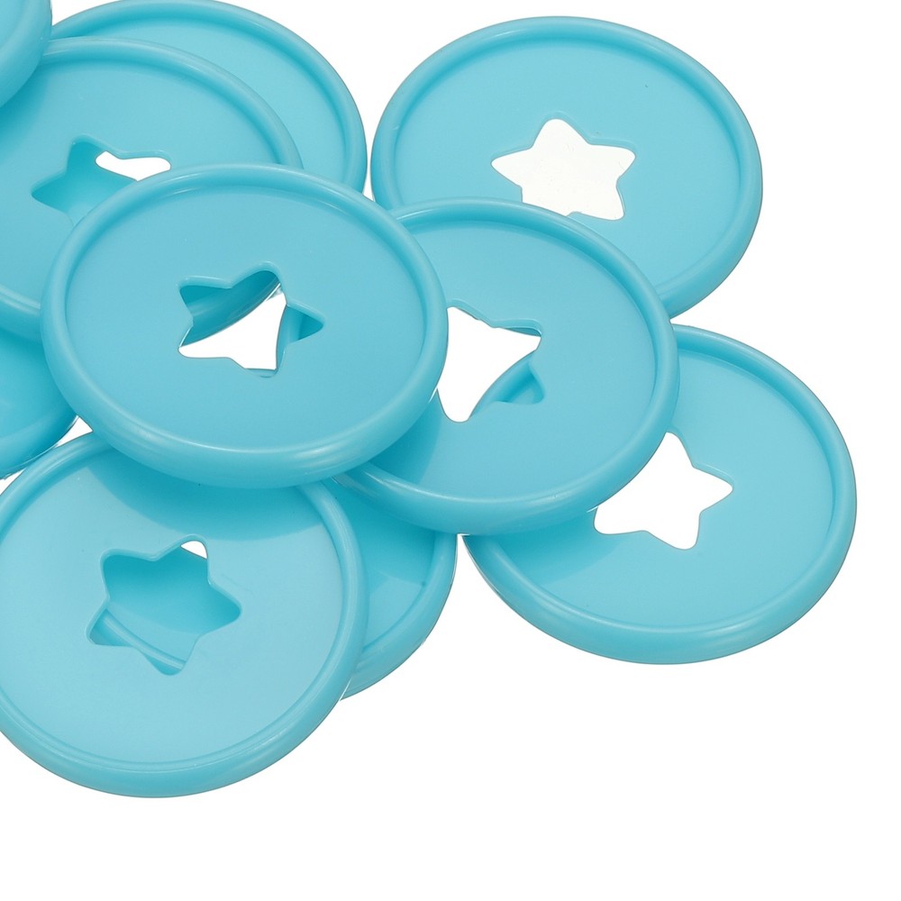 35mm Plastic Book Binding Discs, 33 Pack Expansion Discs Star, Dark Blue