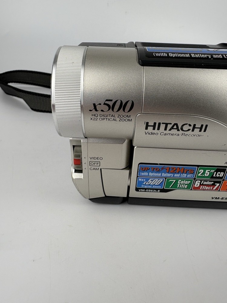 Hitachi X500 Video Camera Camcorder VM-E563LE 8mm Plus Accessories Pls Read