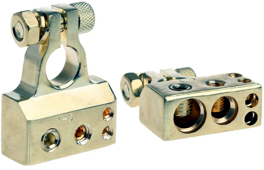 Automotive Battery Terminals  With 4ga Out Universal Top Post (Each one)