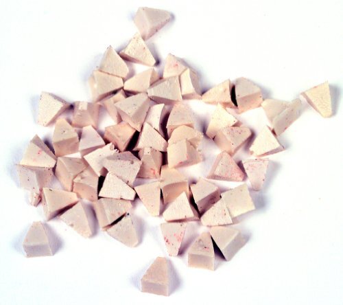 Raytech Plastic Media,Pyramid,White,1/4"