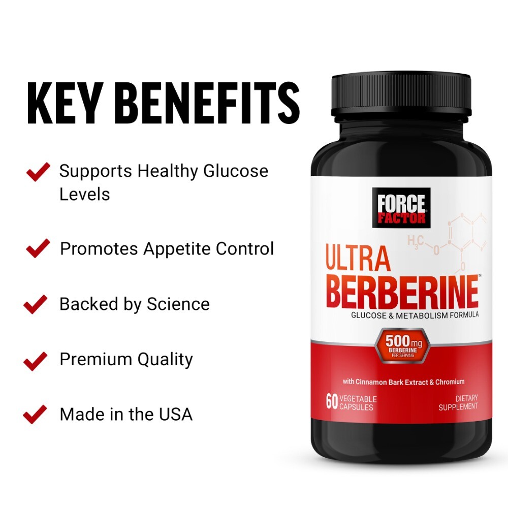 Force Factor Berberine 500mg, 60 Vegetable Capsules