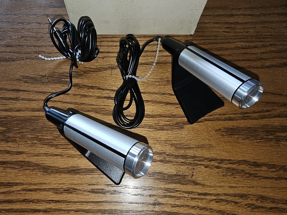 2- Unbranded Video Microphones  - Table Top Use - NOS