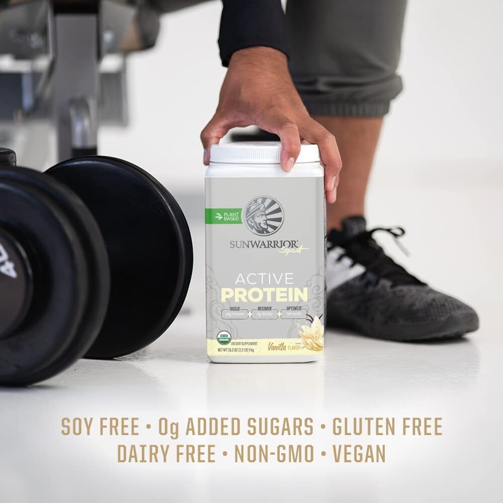 Sunwarrior Pre & Post Workout Active Protein Vegan - Vanilla Protein, 2.2 lbs