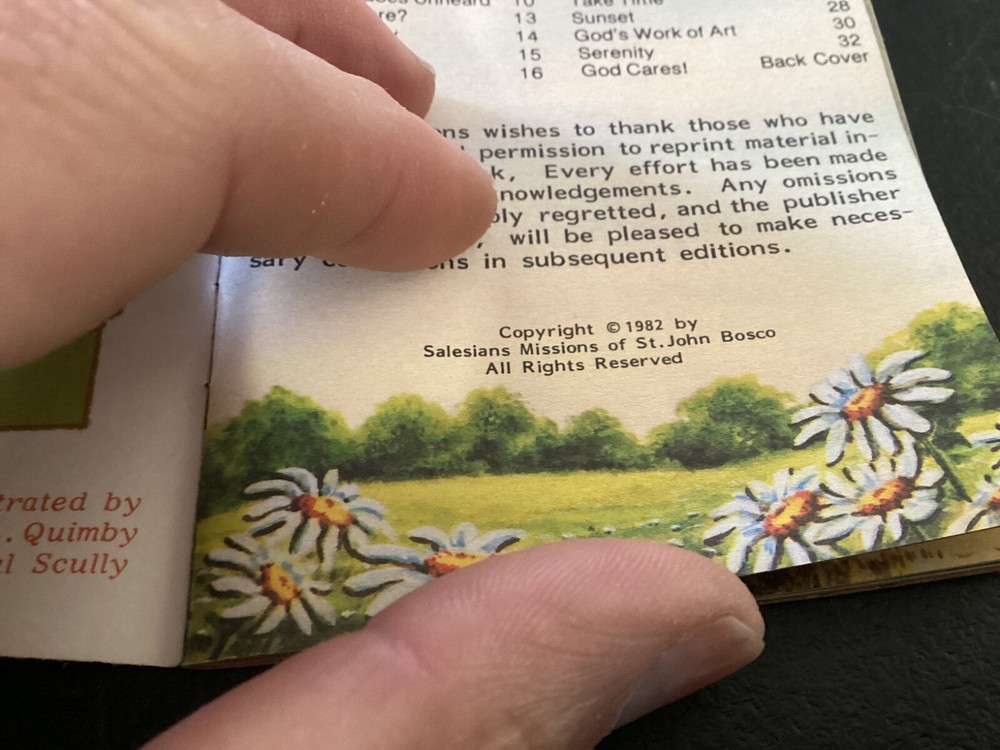 Small "His Touch" Religious Booklet