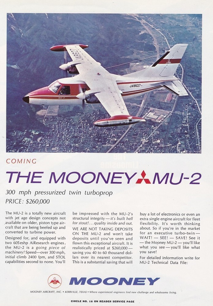 Mooney MU-2 Aircraft ad 10/23/2022e
