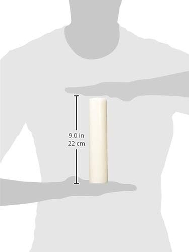 9 Inch White Pillar Candle
