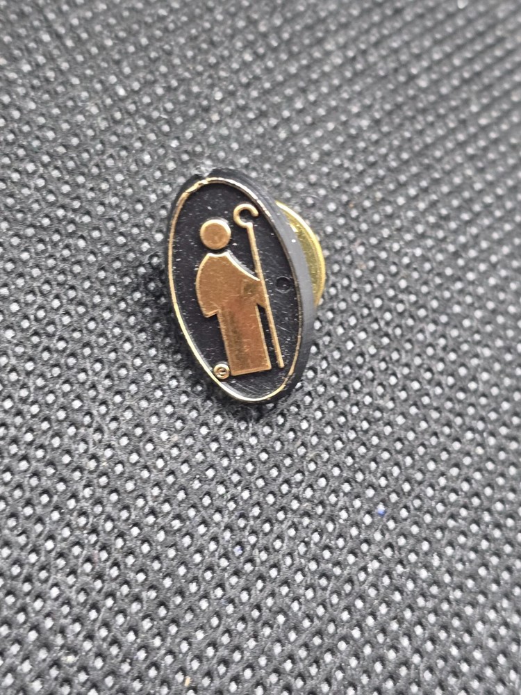 Black and Gold Moses Religious pin