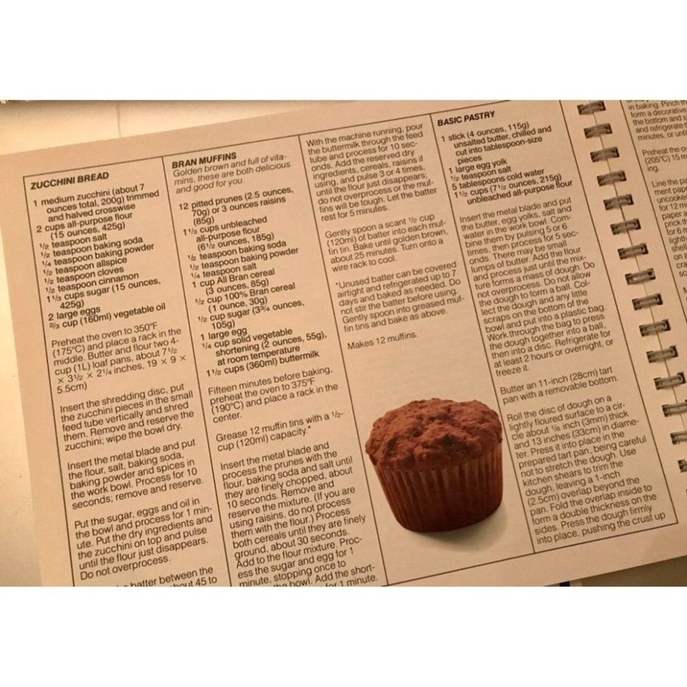 Cuisinart DLC-10+ Food Processor Instructions & Recipes ring bound