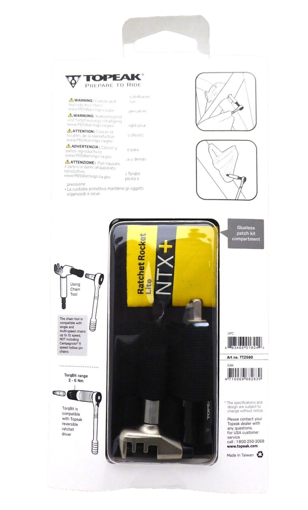 Topeak Ratchet Rocket Lite NTX+, 19 Functions