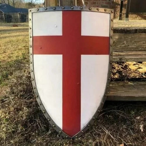 Handmade Templar 28'' Shield Knight Shield Handmade Armor Knight Templar Shield