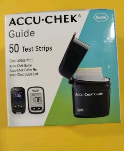 ACCU-CHEK GUIDE (ROCHE) TEST STRIPS-50 NEW - EXPIRES 01-20-2027