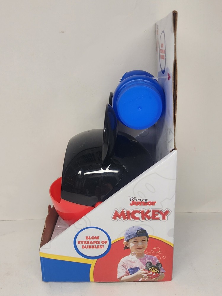 Disney Junior Mickey Mouse Bubble Machine Bubble Blower with 2 oz Bubbles