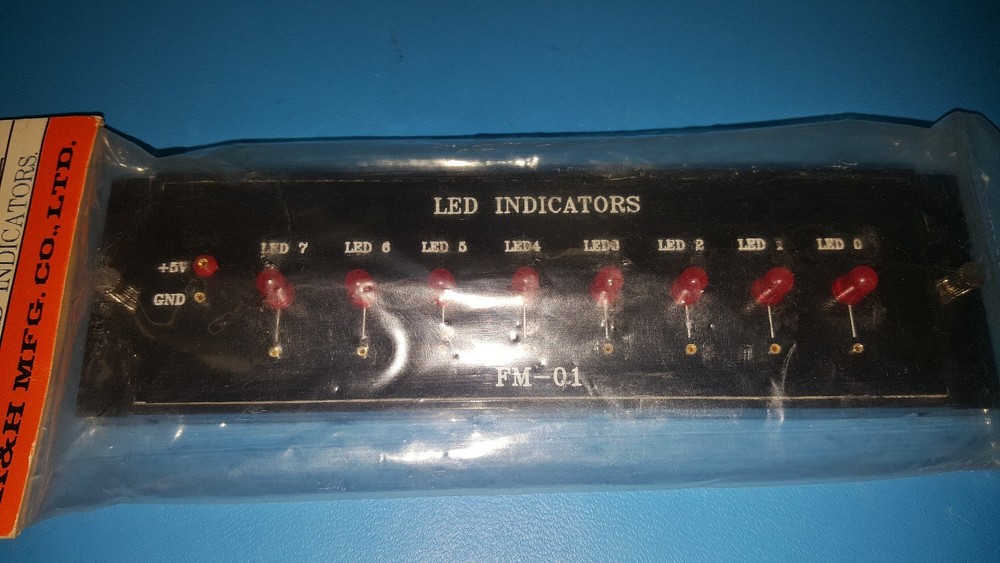 LED Indicators Panel Mount , K&H , FM-01, 5 VDC , 8 Led