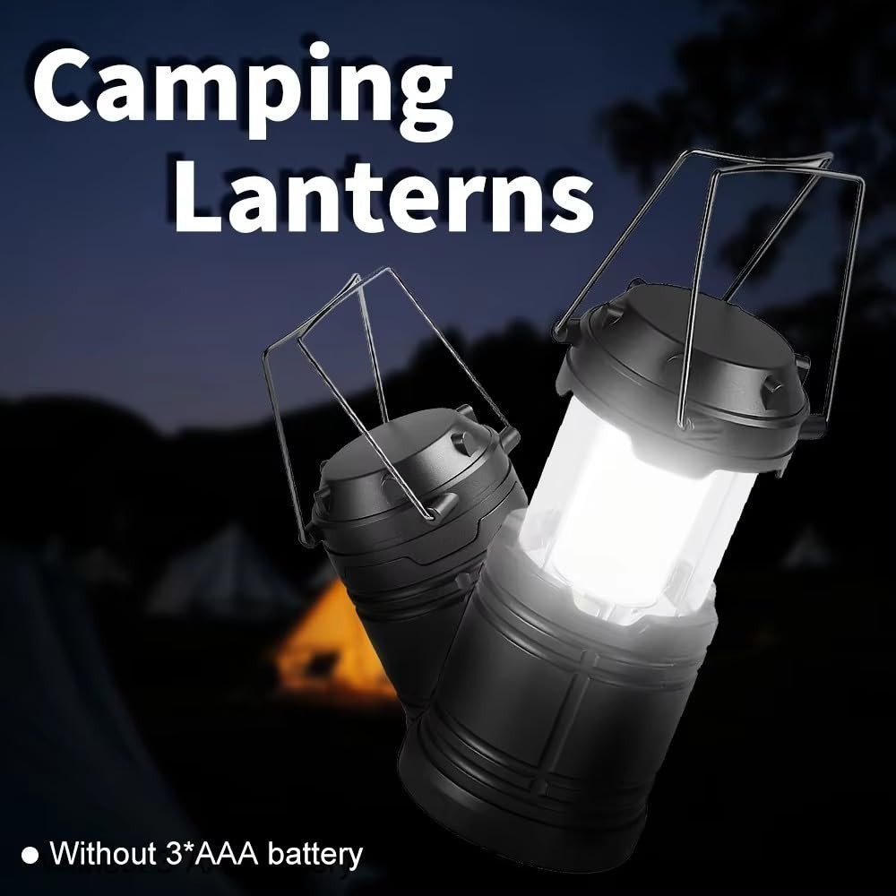 Lantern Camping Essentials Lights LED Flashlight Power Outages Battery Operated