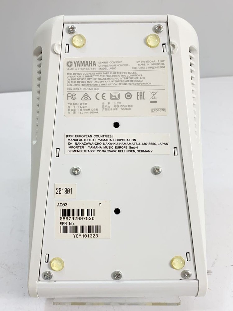 YAMAHA AG03 MIXER Used