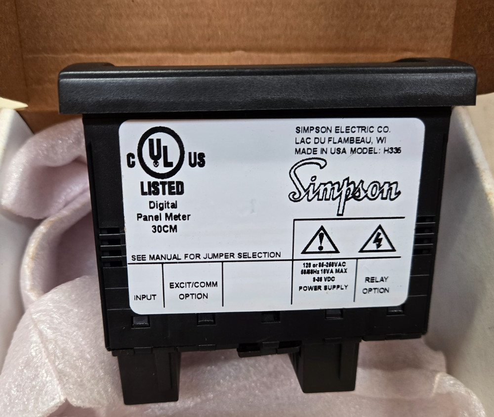 Simpson H335115000 Hawk 3 Digital Panel Meter/Controller H335 NEW