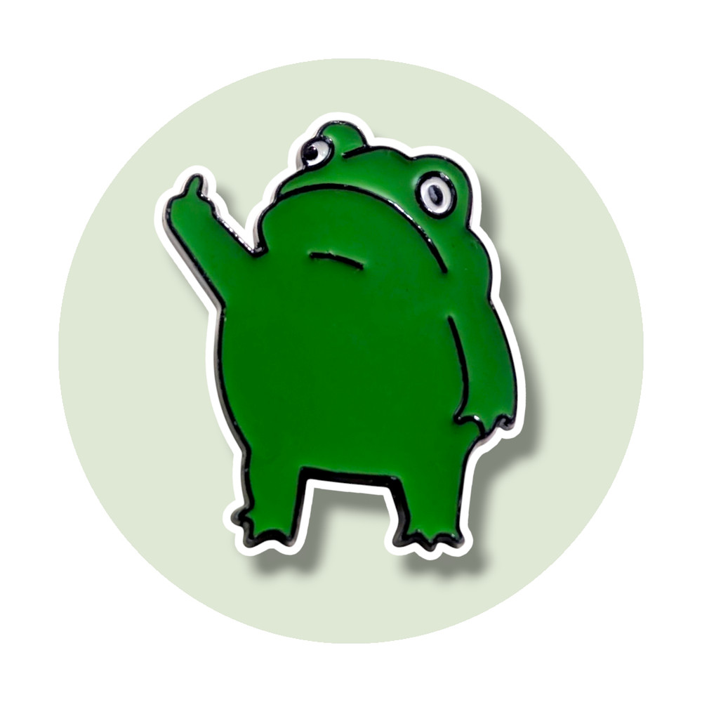 Sassy Frog Enamel Pin