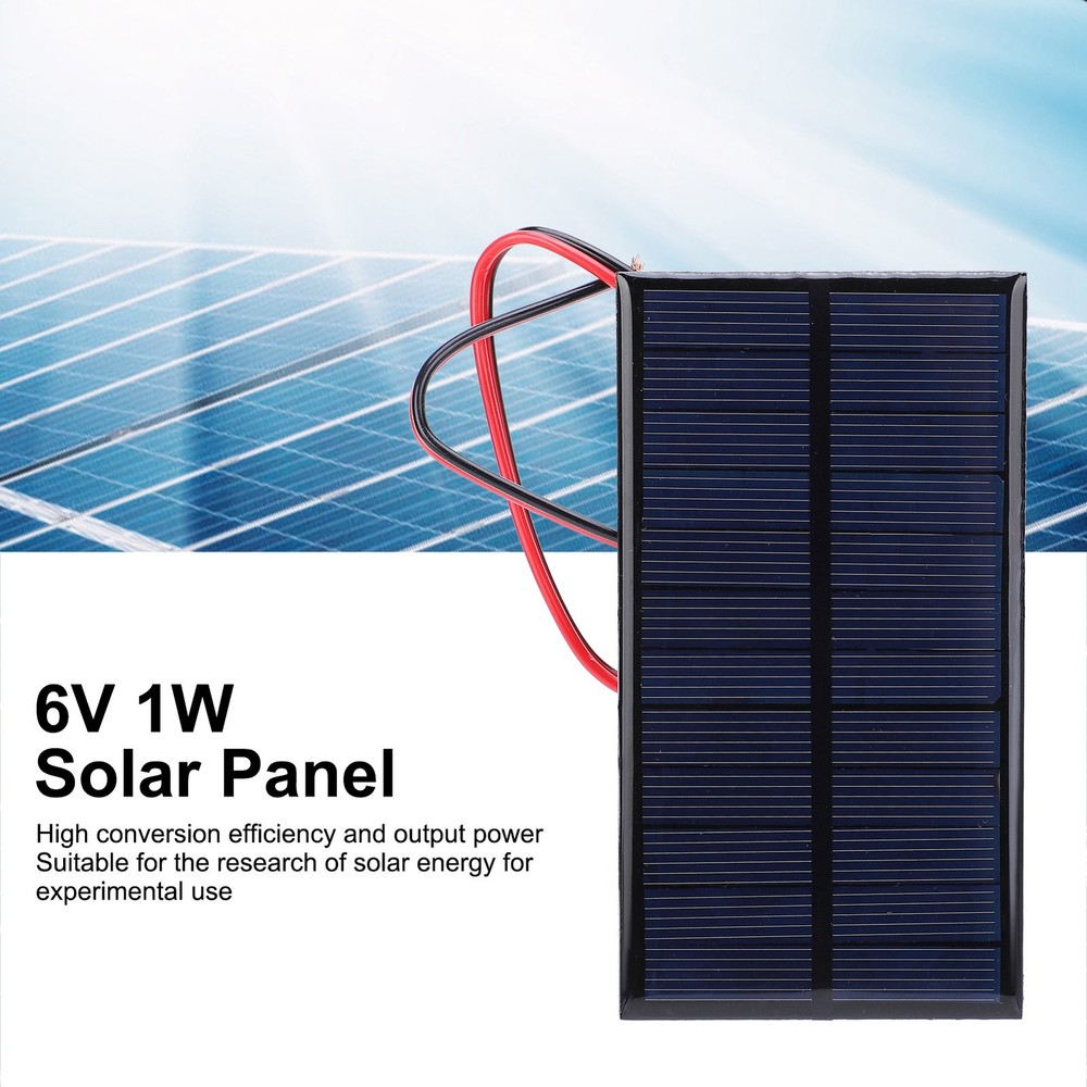3pcs DC 6V 1W Solar Panel Cell Power Module Solar Panel With 30cm Cable