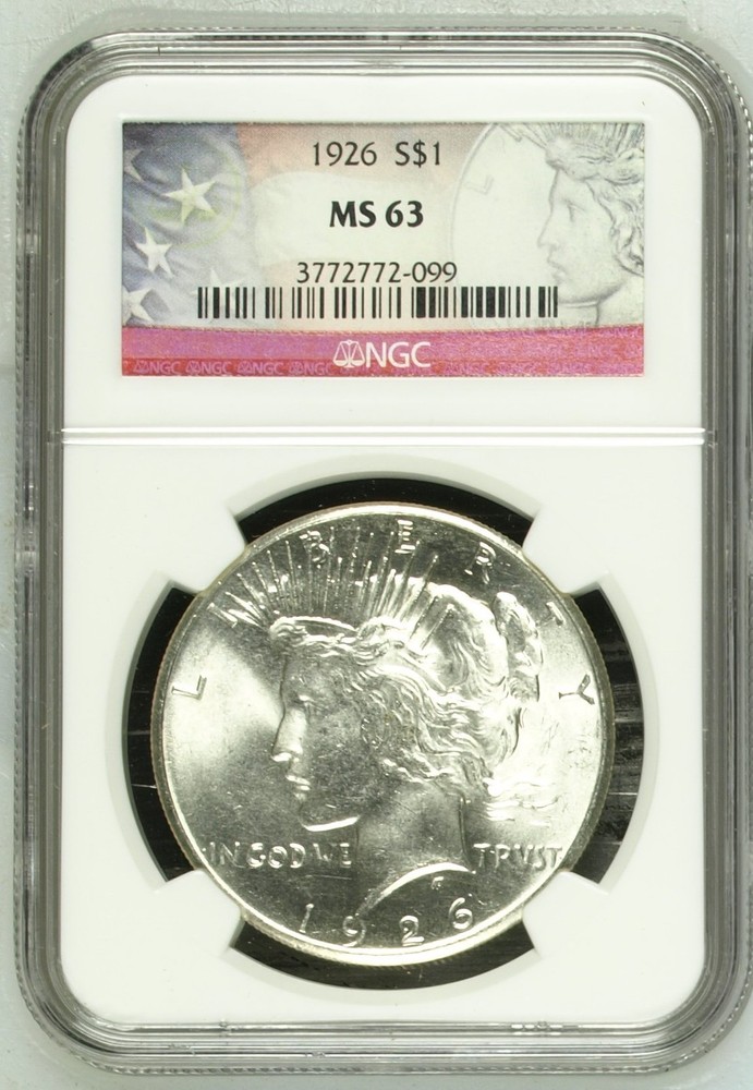 1926 Peace Silver Dollar NGC MS-63