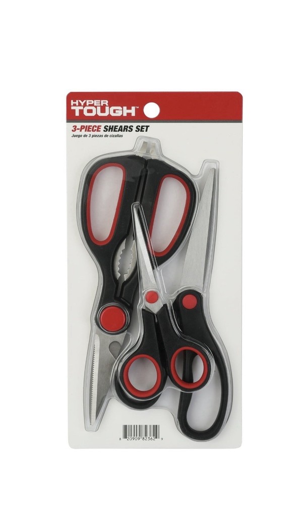 Hyper Tough 3-Piece Multi-Function Shear Set New
