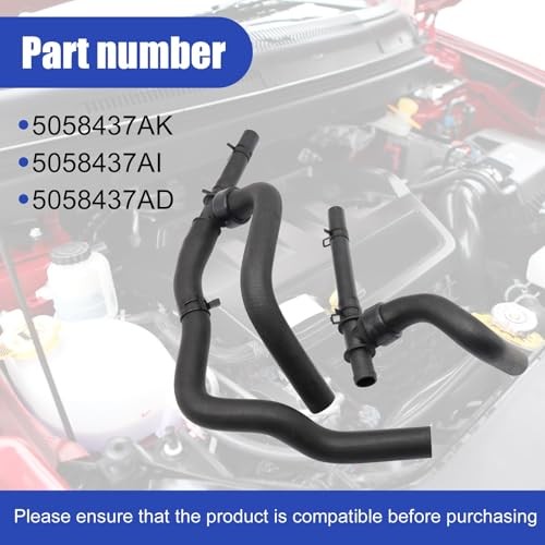 Heater Hose Set With TEE Supply-Return Compatible with Dodge Journey 2.4 VVT