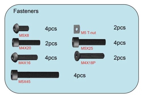 Ender 3 Pro Replacement Screws
