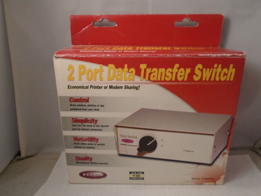 Belkin F1B024E 2-Port Data Transfer Switch