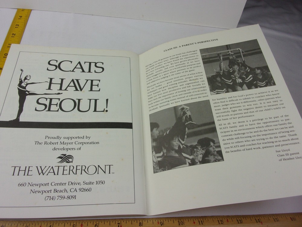 1987 SCATS Gymnastics program Cathy Rigby Olympics youth training org
