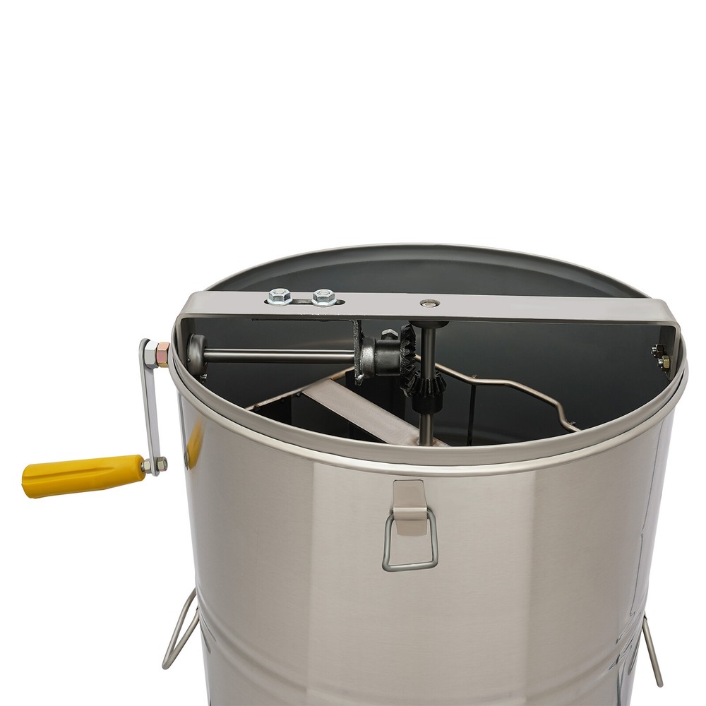 2 Frame Stainless Steel Manual Bee Honey Extractor Beekeeping Extraction Apiary
