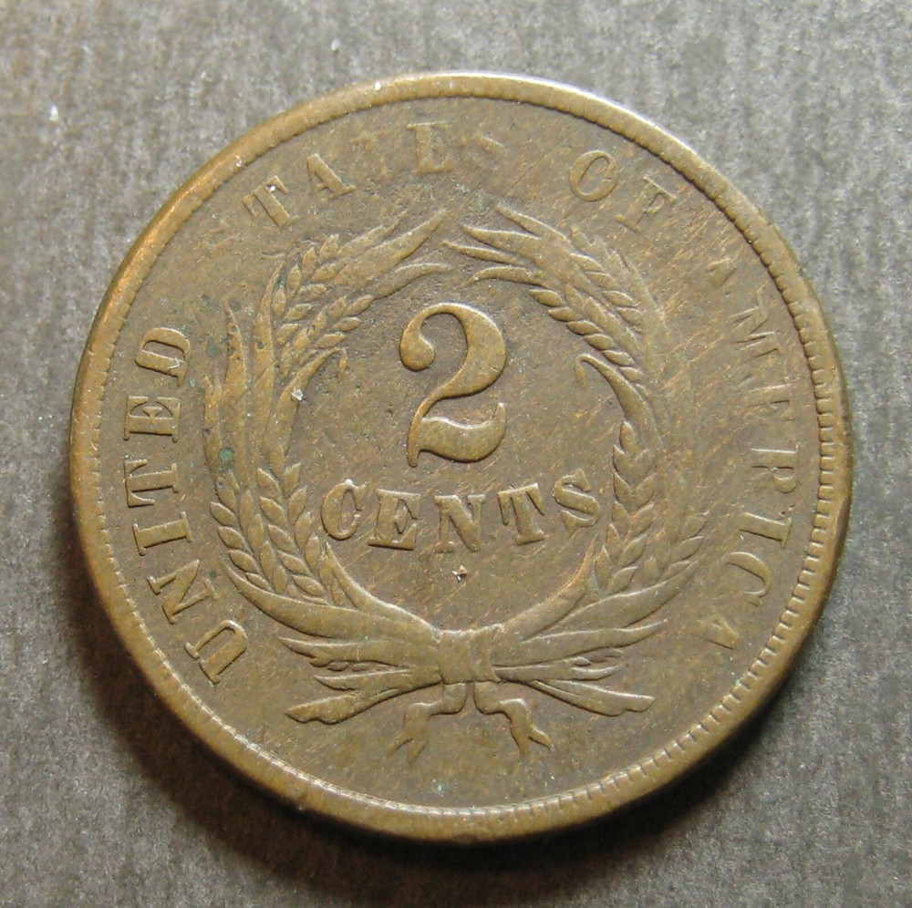 1864 U.S. Two Cent Piece * Large Motto * - (P2704)