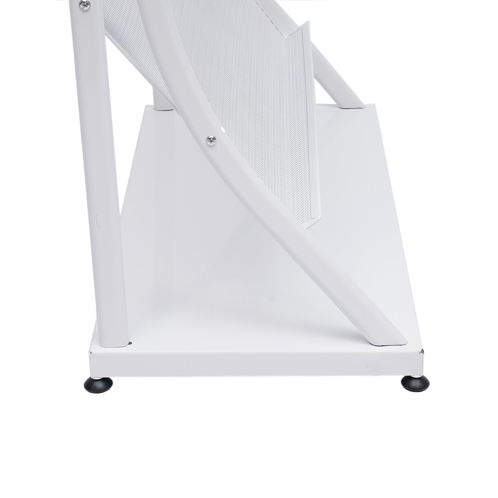 Floor-Standing Magazine Rack 4-Layer Iron Information Rack Storage Rack S-shaped