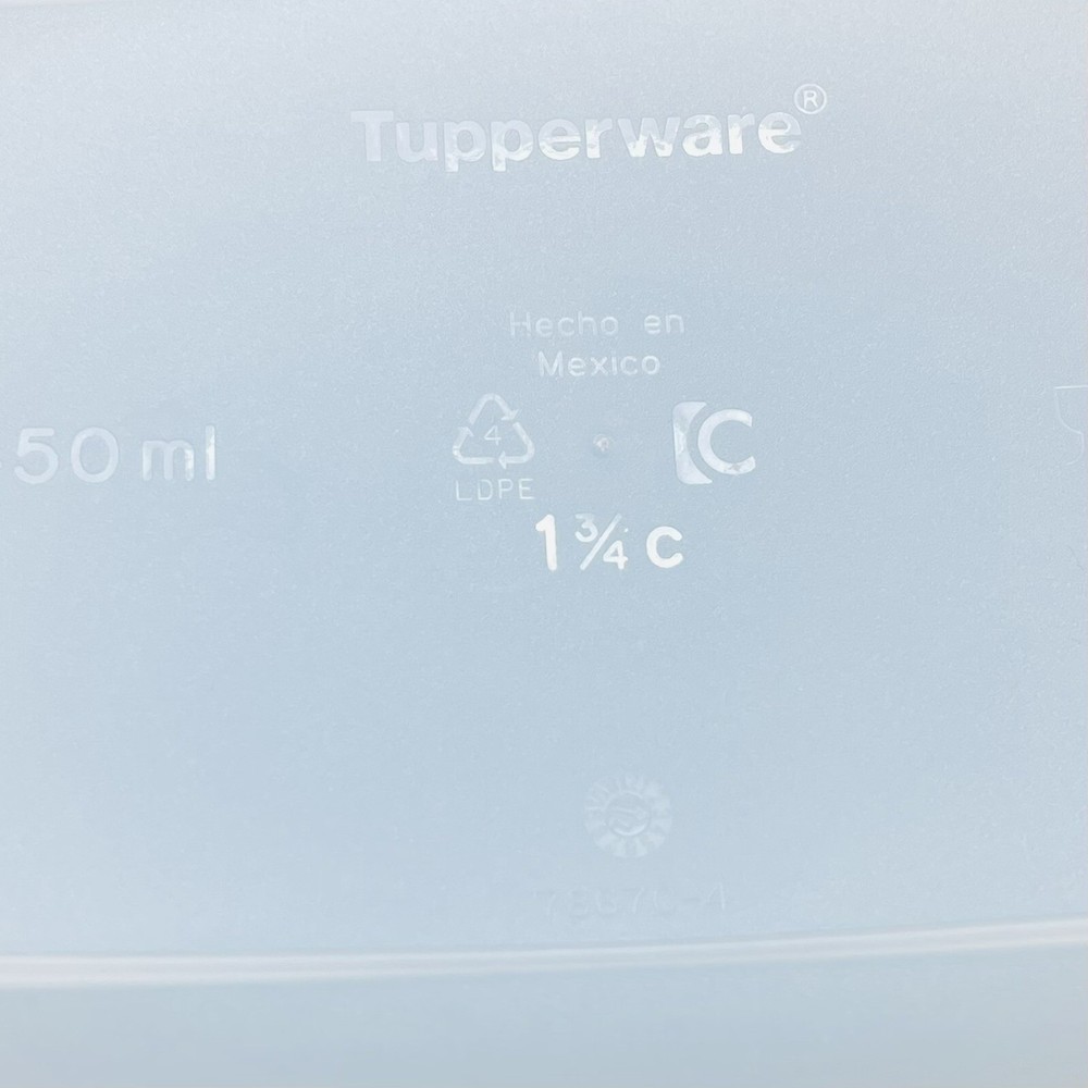 2 Plastic Tupperware Container for Freezer 450ml & 1.1 L Blue Covers