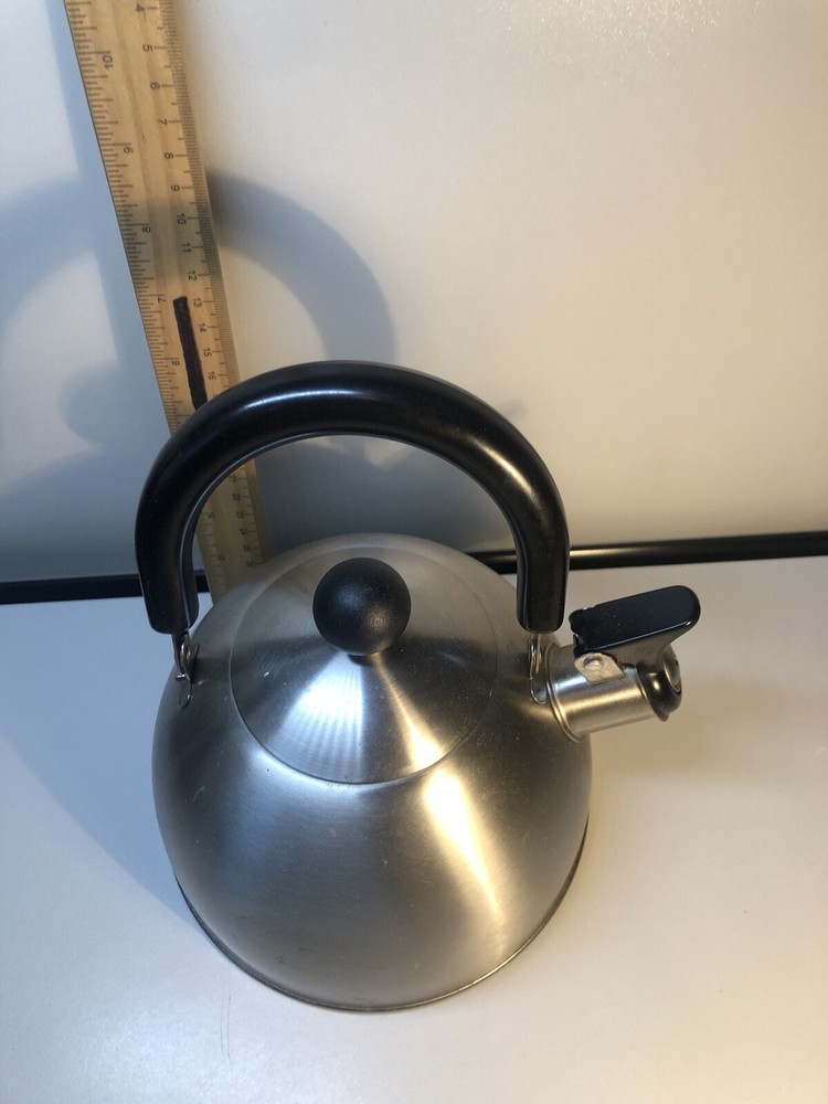 Great Camping Stainless Steel Whistle Tea/Coffee Kettle Folding Handle