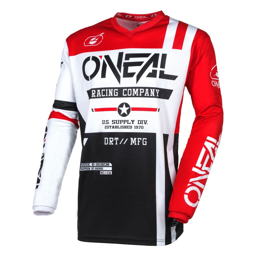 O'Neal Element Warhawk Black / White Motocross Jersey S - E005-312