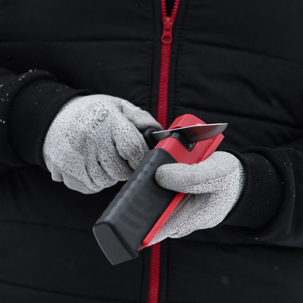 INTERTOOL Axe and Knife Sharpener with Ceramic Sharpening Stone HT08-0553