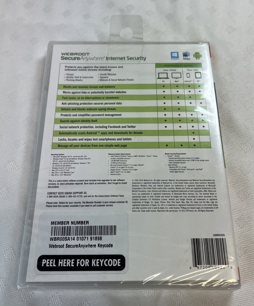 Webroot SecureAnywhere Internet Security - Full Version for Windows & Mac WBR00…