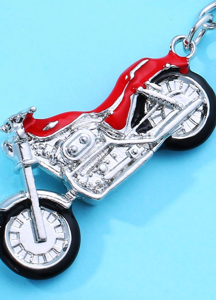 MEN MOTORCYCLE CHARM KEYCHAIN