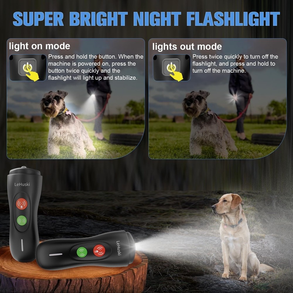 Humane Bark Deterrent for Dogs - Convenient Indoor Outdoor Control Range