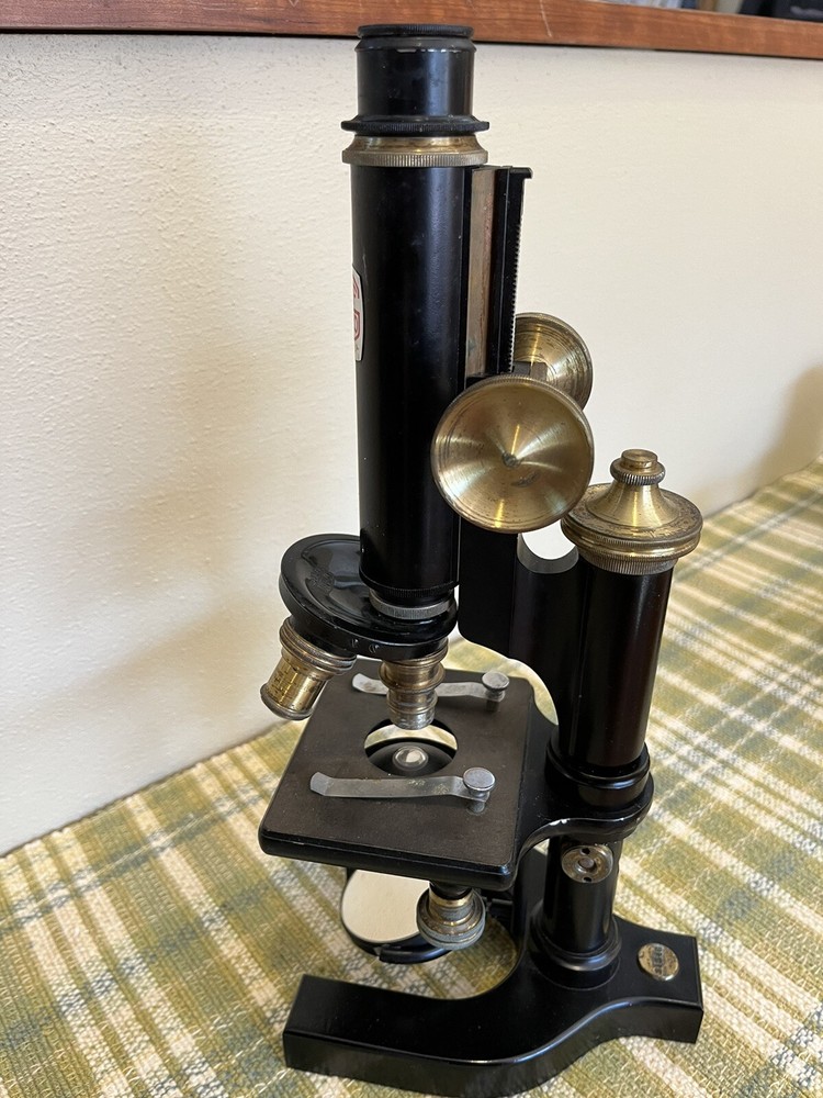 Vintage Graf Apsco Microscope with working Light c.1946