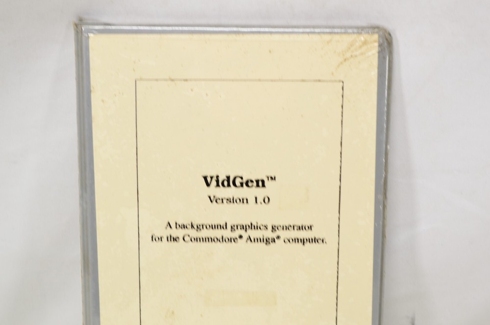 VidGen Version 1.0 Graphics Generator for Commodore Amiga Software Microft