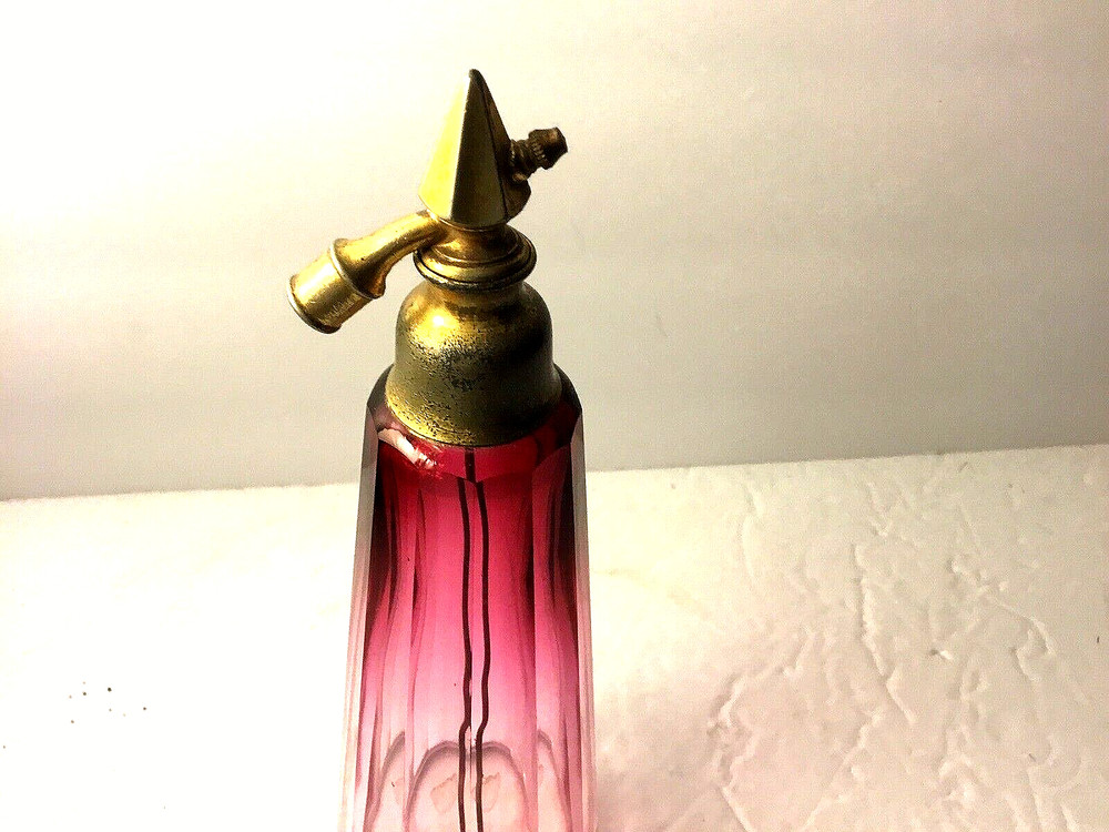 Art Deco Atomizer Perfume Bottle 12 Sided