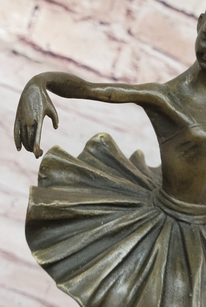 Authentic Milo Bronze Ballerina Sculpture: Elegant Dance Artwork Figurine